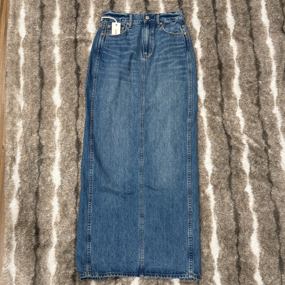 Aritzia Denim Forum Blue Maxi Skirt - NWT